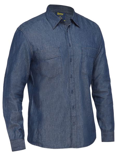 Bisley - Mens Long Sleeve Denim Work Shirt