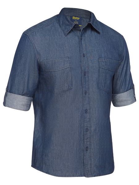 Bisley - Mens Long Sleeve Denim Work Shirt