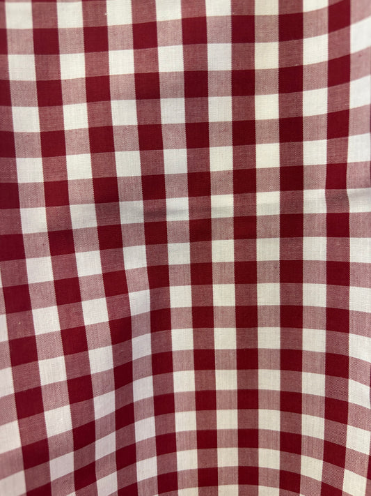 Bisley - Casual Long Sleeve Shirt - Red /White Check
