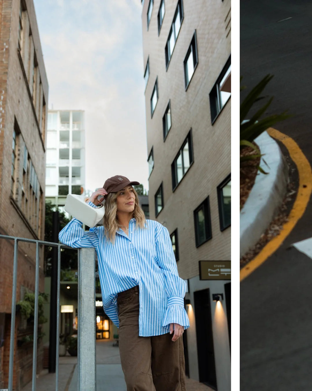 Peter Bill - Paige Shirt - Blue/White Stripe