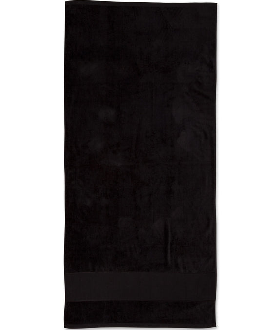 Winning Spirit - Terry Velour Beach Towel - Black