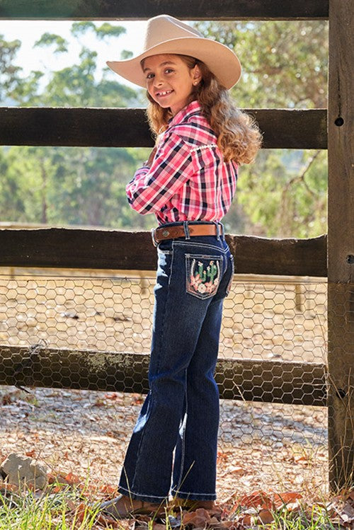 Pure Western - Girl Zoe Boot Cut Jean - Midnight