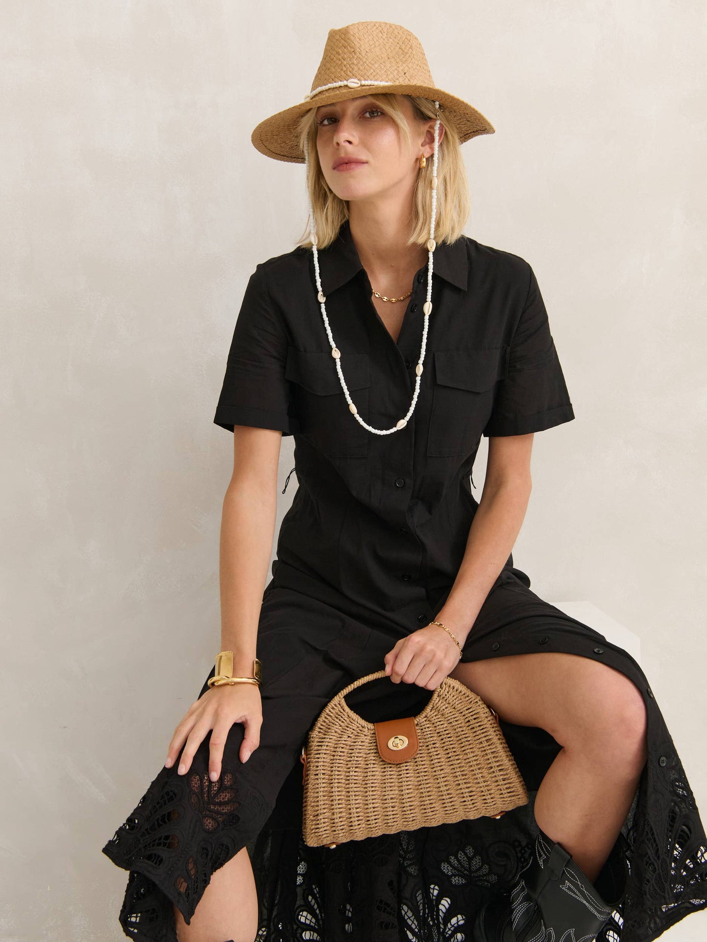Angels Whisper Accessories - Maggie Summer Straw Bag - Tan