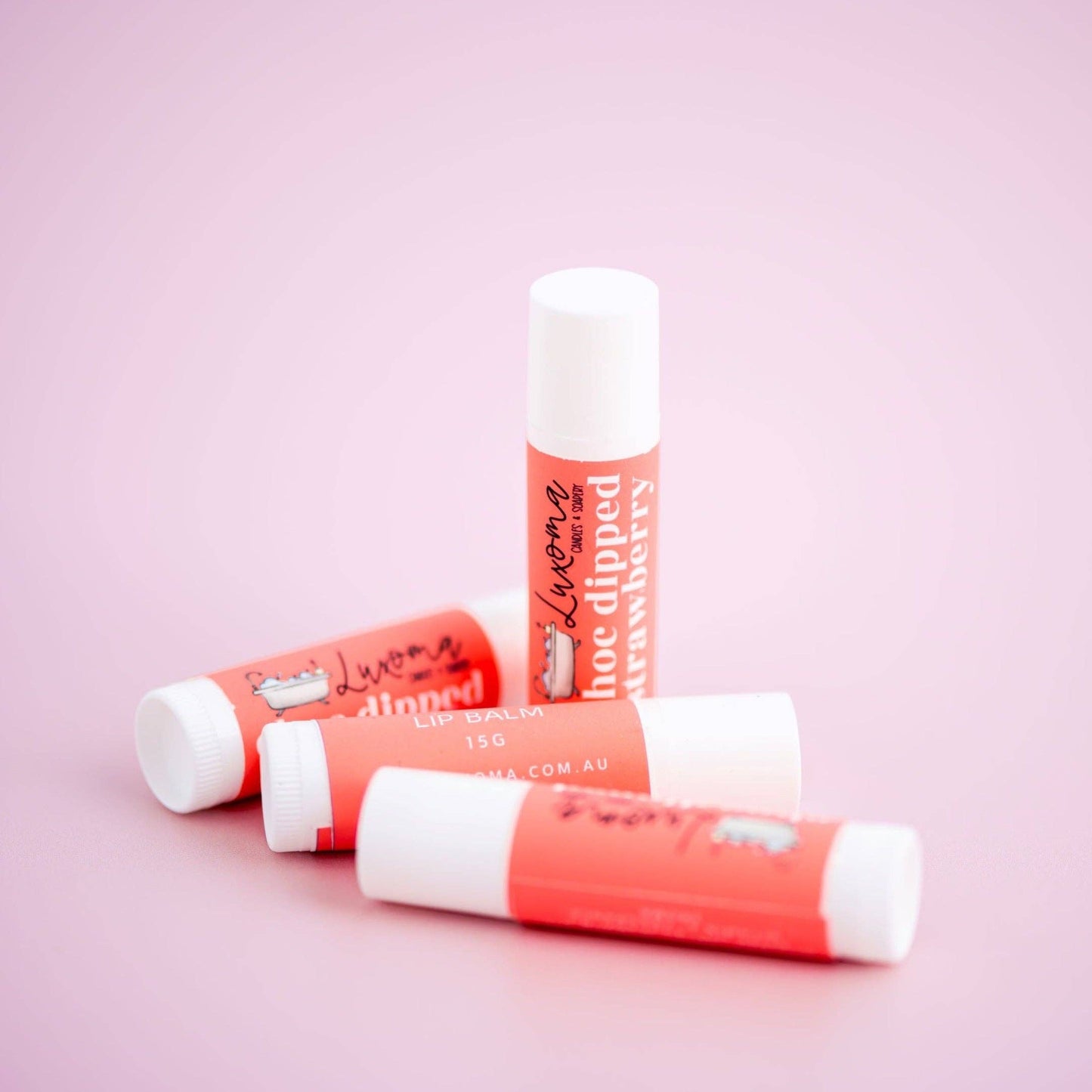 COMING SOON... Luxoma - Choc Dipped Strawberry Flavoured Lip Balm