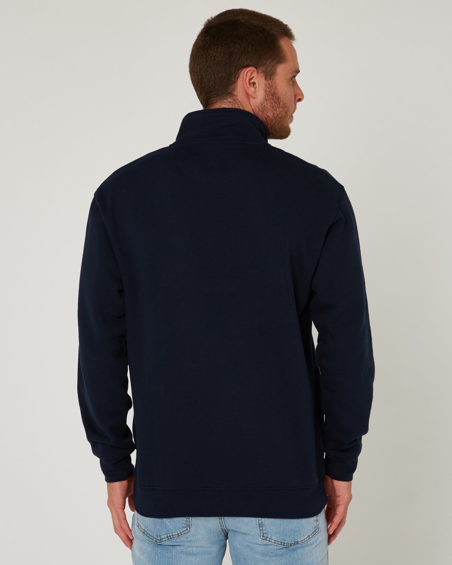 Pilbara - Pilbara Mens Zipper C/F Fleece Pullover - Navy