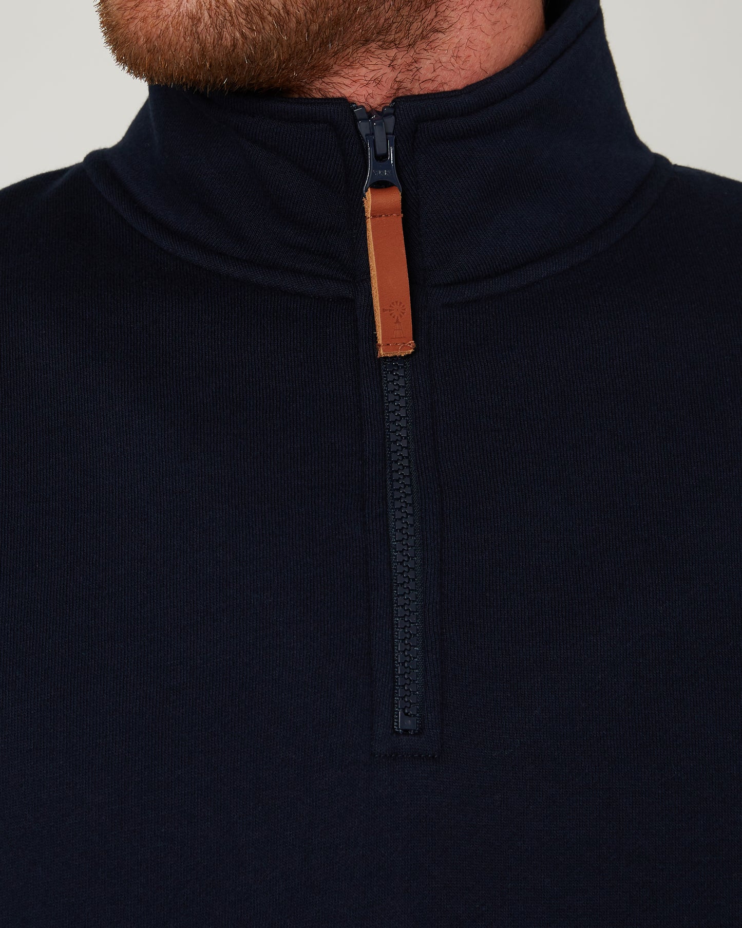 Pilbara - Pilbara Mens Zipper C/F Fleece Pullover - Navy