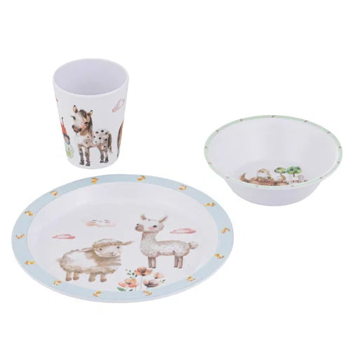 Ashdene - Little Farm 3 Piece Kids Dinner Set