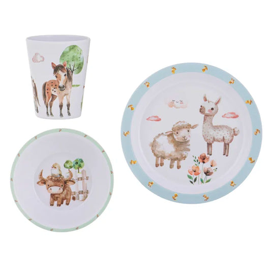 Ashdene - Little Farm 3 Piece Kids Dinner Set