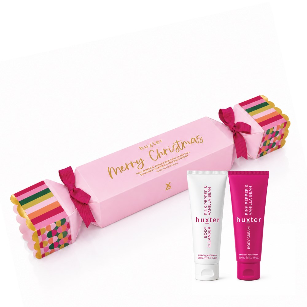 Huxter - Body Care Duo Bon Bon - Adorned Xmas - Pink Pepper & Vanilla Bean
