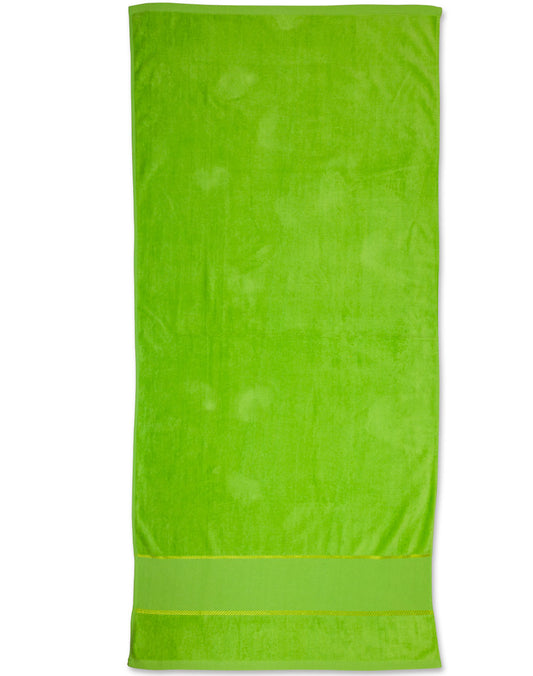 Winning Spirit - Terry Velour Beach Towel - Lime