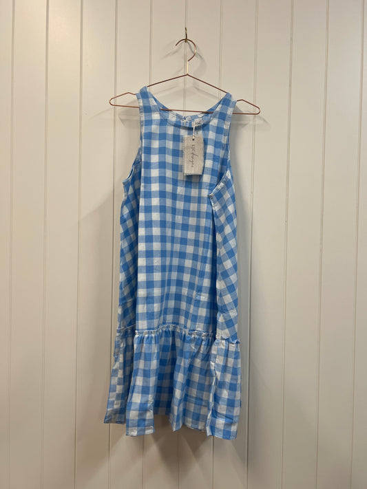 LJC Annie Dress - Cotton - Blue Check