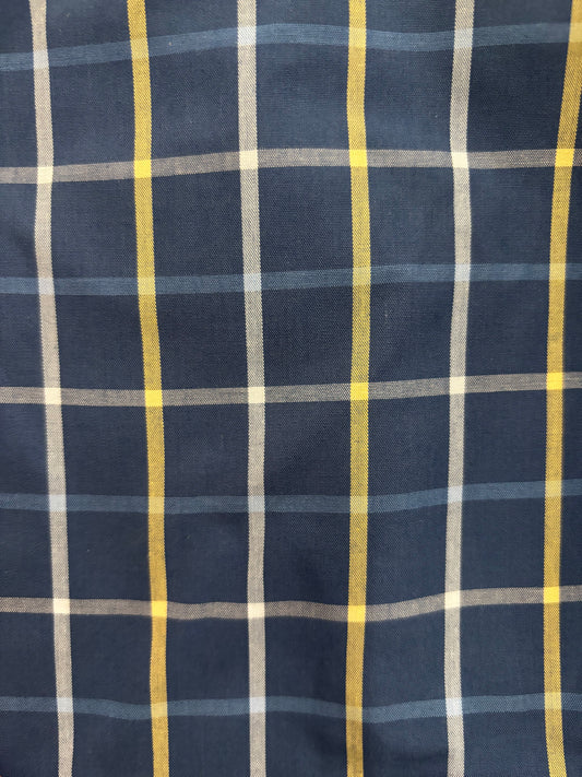 Bisley - Casual Long Sleeve Shirt - Navy/Yellow/White Check