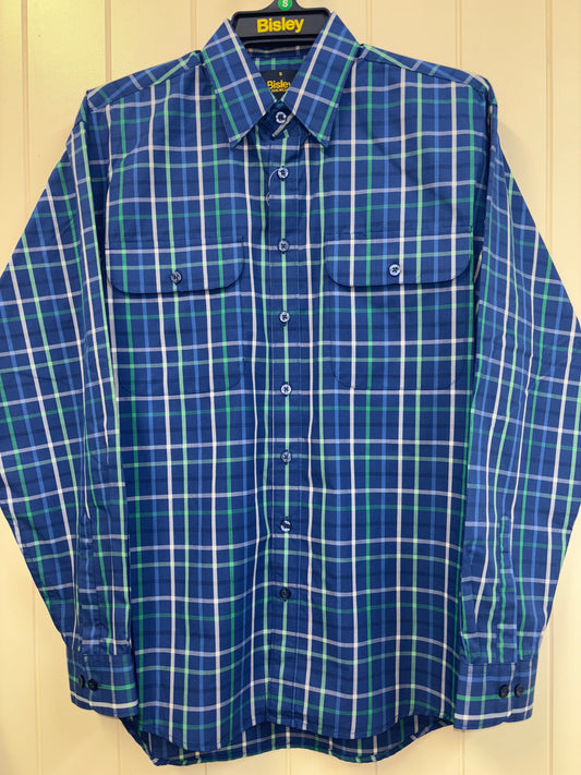 Bisley - Casual Long Sleeve Shirt - Royal Check