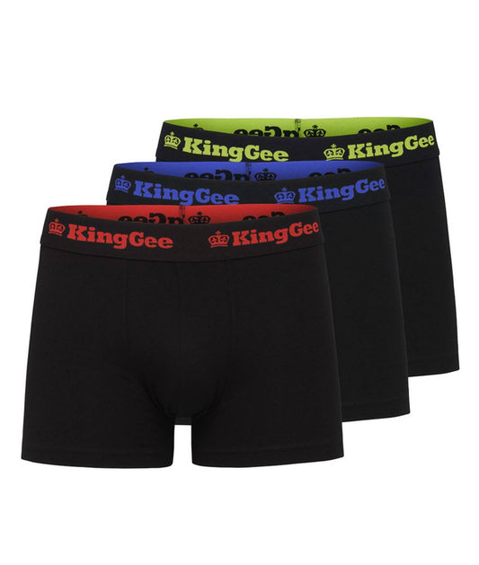 King Gee - Cotton Stretch Work Trunks - 3 Pack - Black