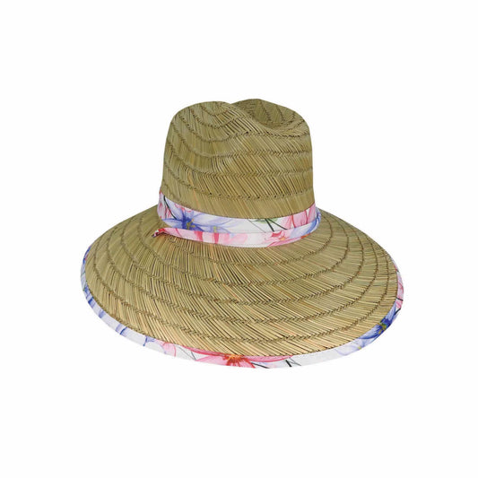 AOM - Lyndale - Rush Straw Surf Hat - Floral - One Size