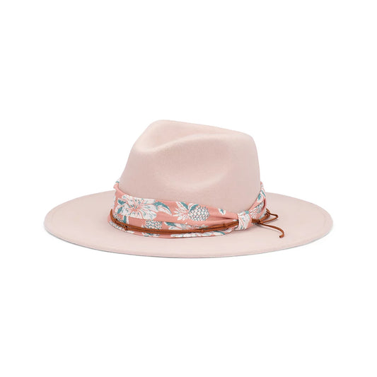 AOM - Briar - Australian Wool Felt Wide Brim - Blush