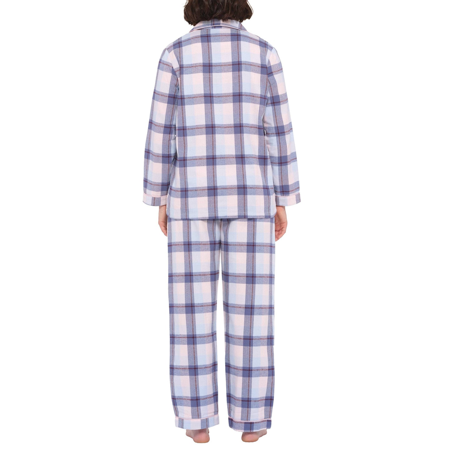 Magnolia Lounge - Flannelette Cotton Pyjama Set - Blue Horizon