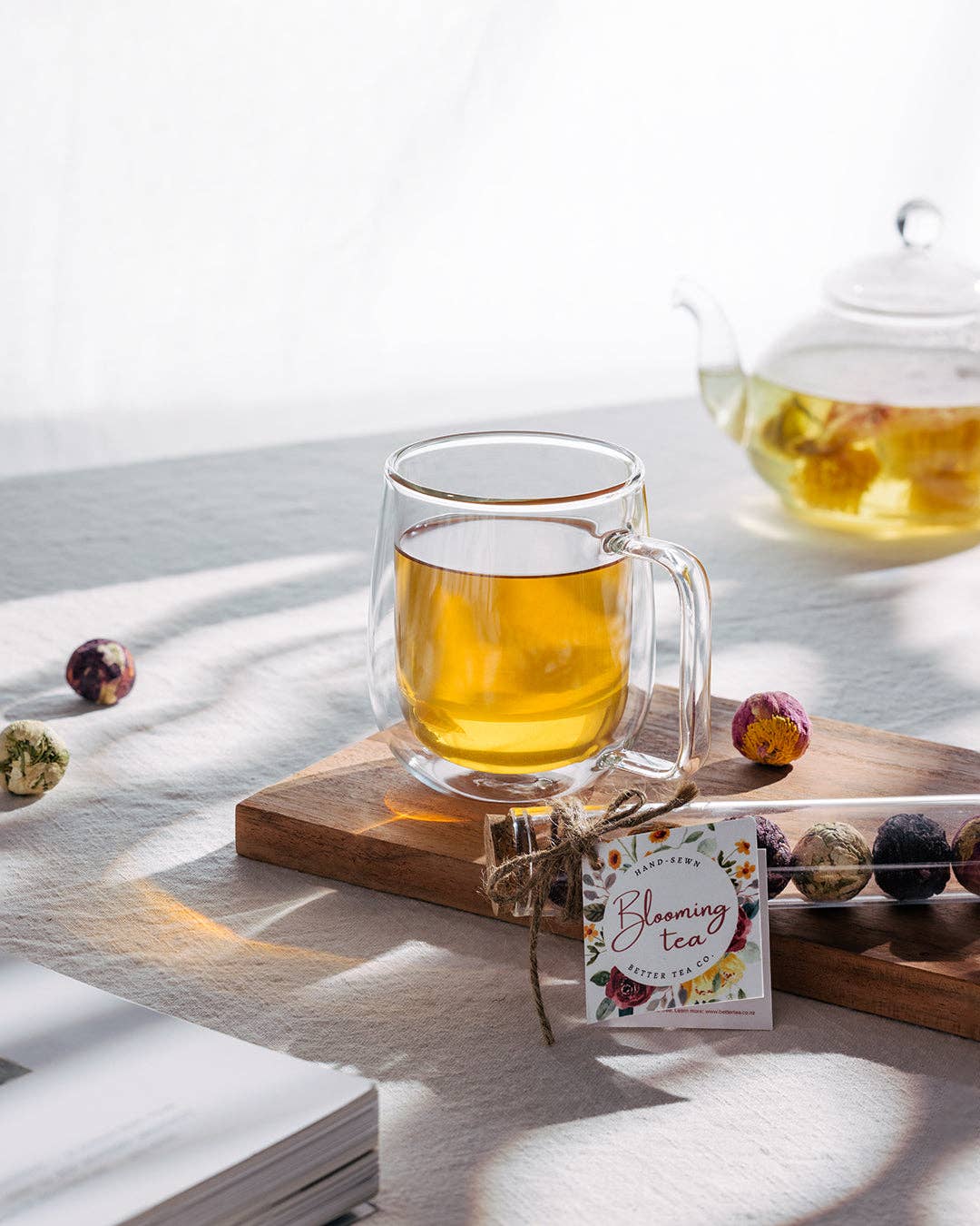 Better Tea Co. - Blooming Tea Balls in Glass Tube