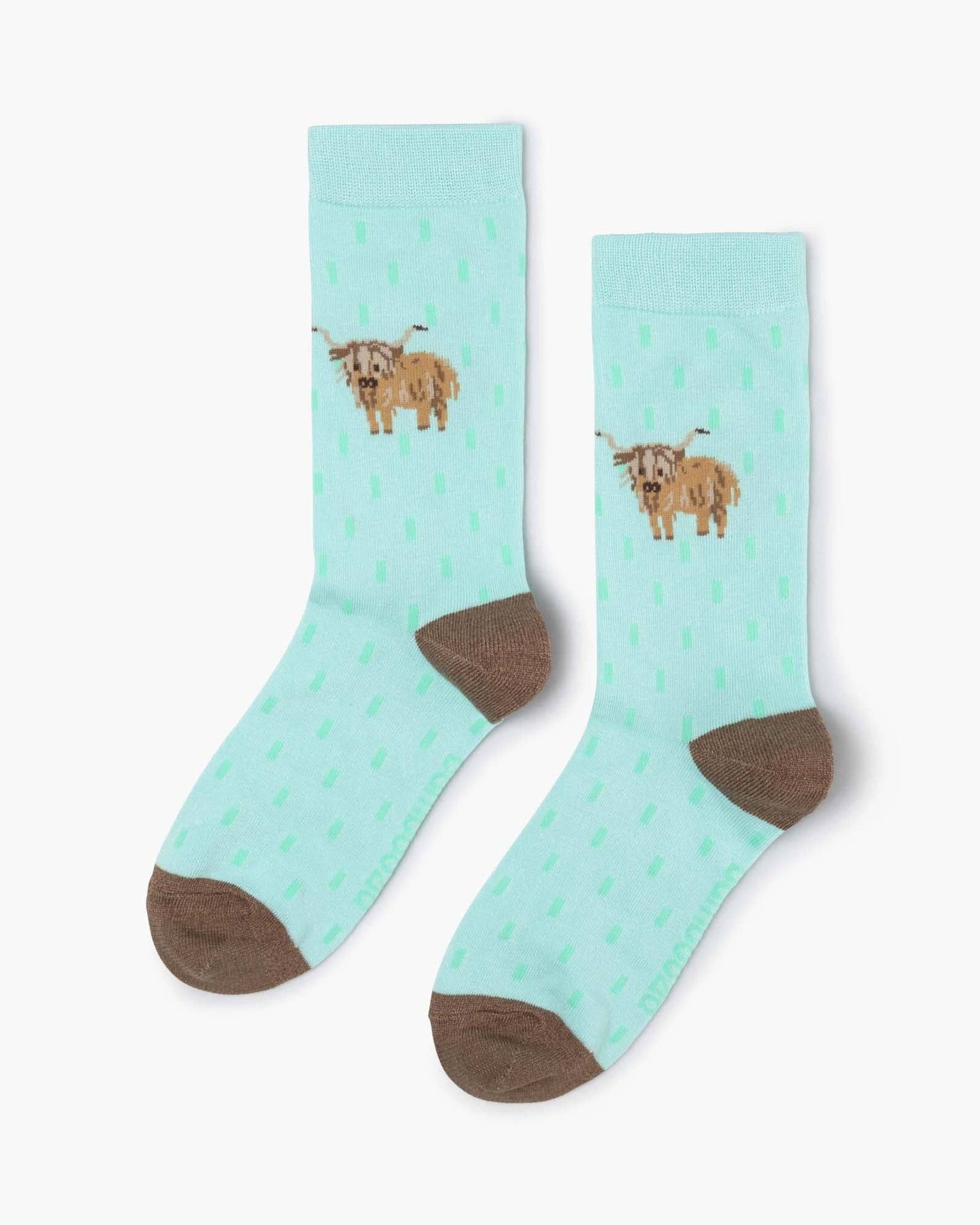 Bamboozld - Womens Lady Moo Cow Bamboo Sock - Mint