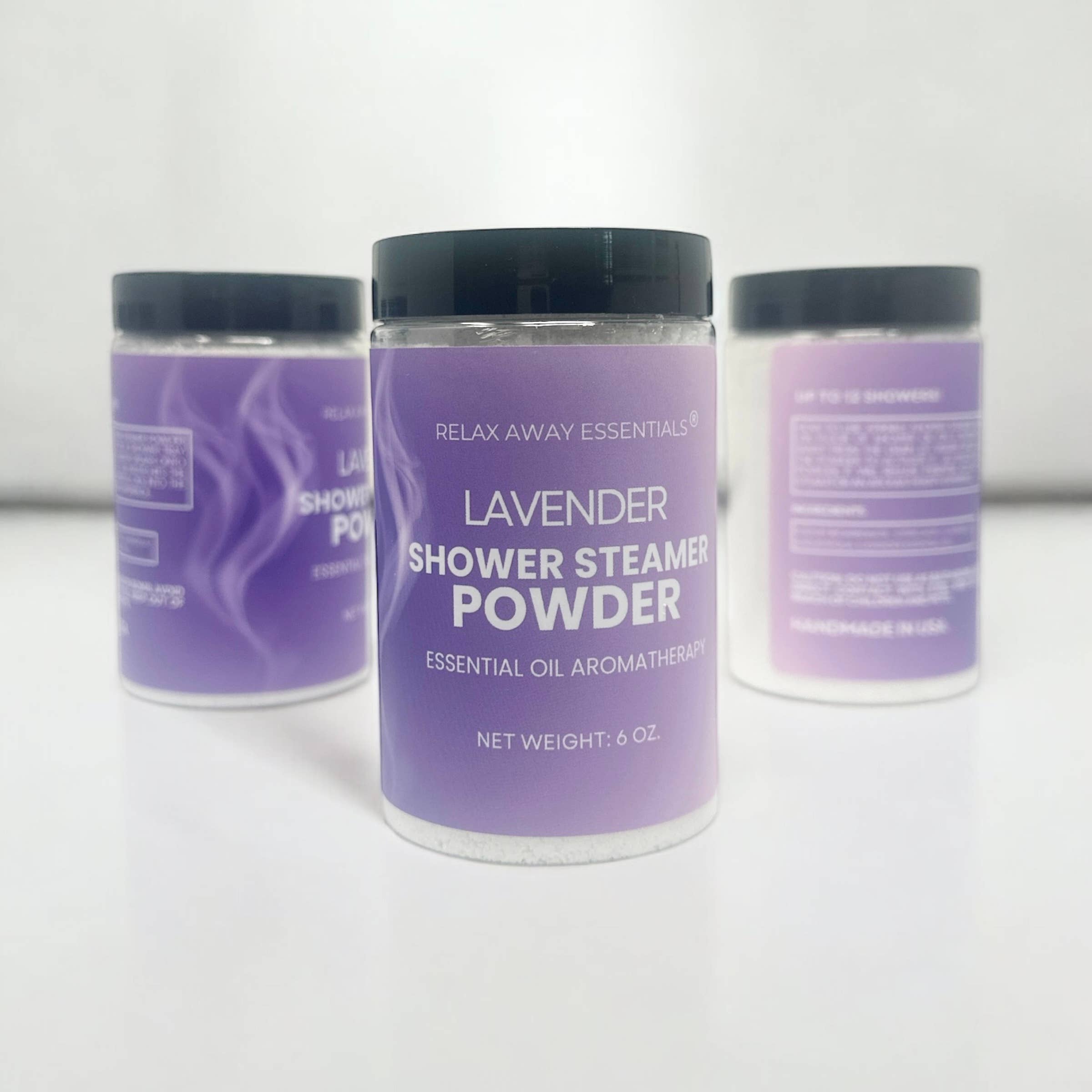 Shower Powder Container Relax Away Essentials - Shower Steamer Powder - 6 oz - Lavender ...