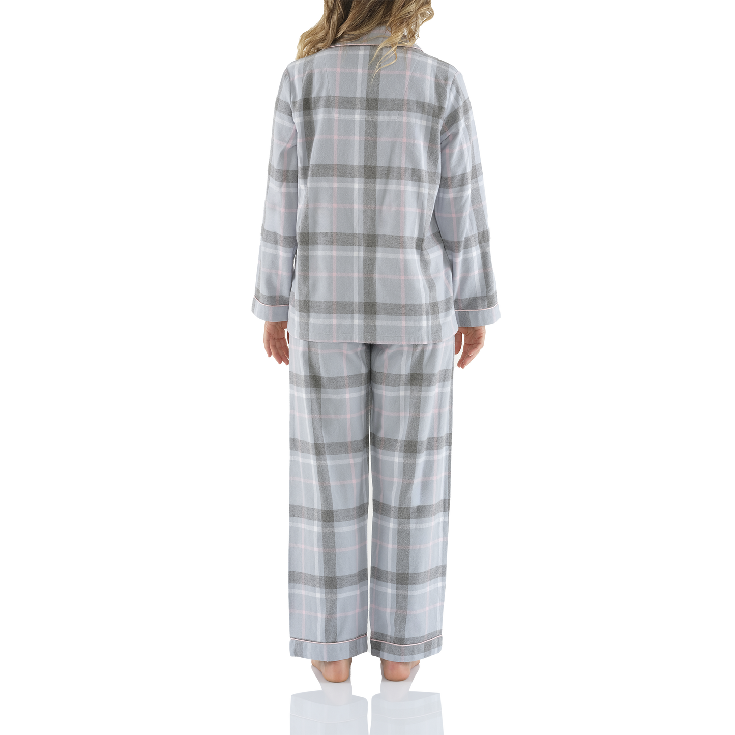 Magnolia Lounge - Flannelette Cotton Pyjama Set - Moss Check