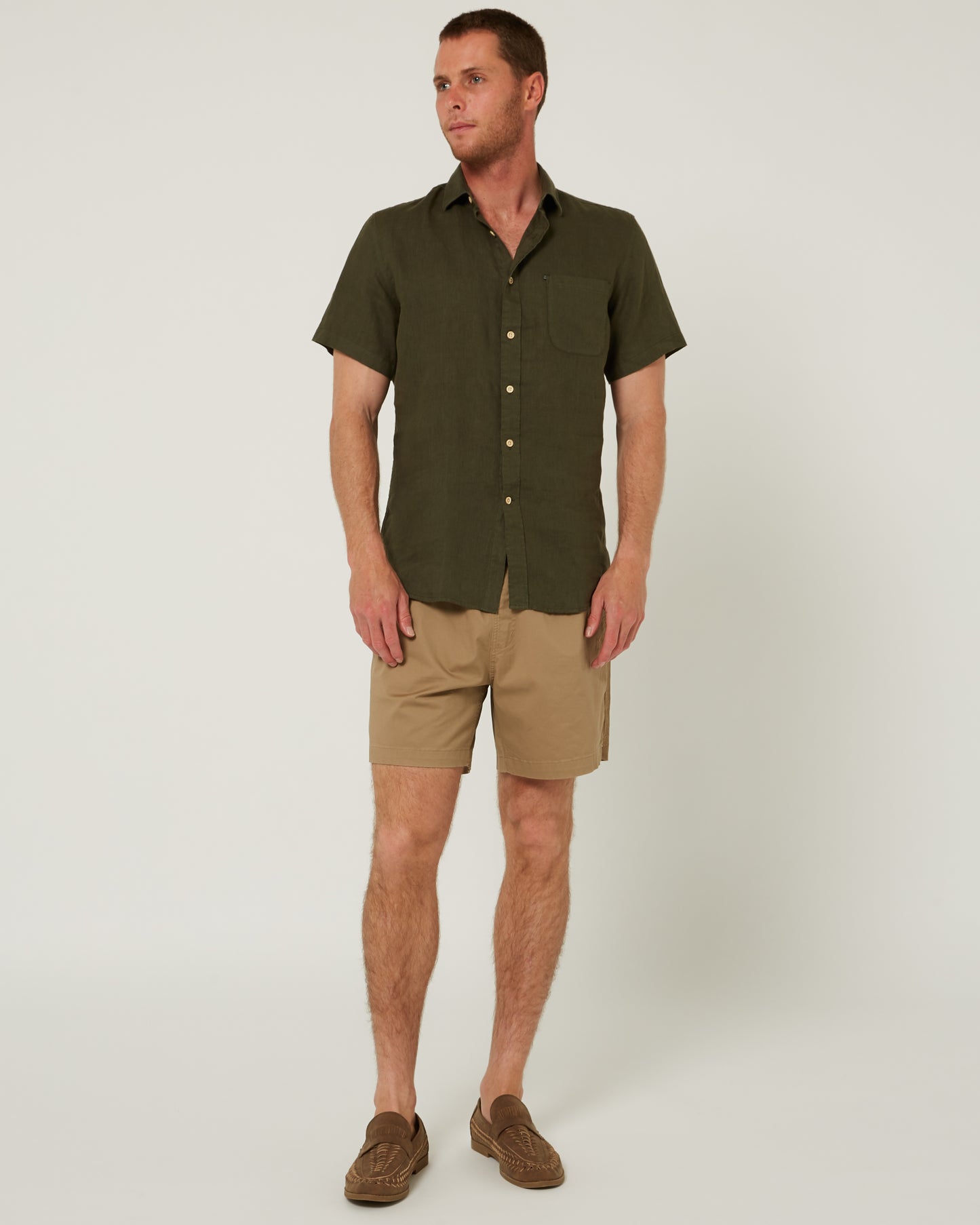 Pilbara - Mens Cotton Stretch Walk Short - Caramel
