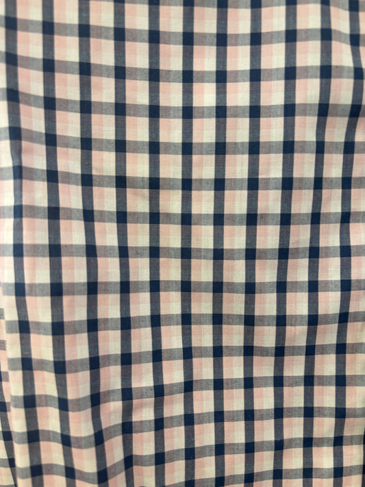 Bisley - Casual Short Sleeve Shirt - Navy/White/Pink Check