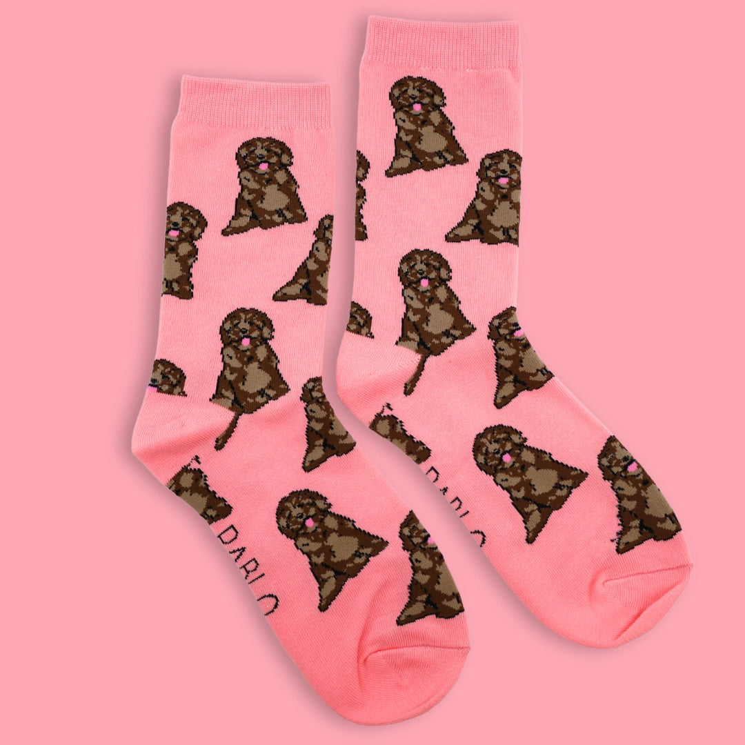 Pablo & Co - Dog Breed Socks - Pink Cavoodle
