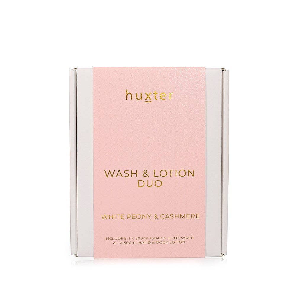 Huxter - Wash & Lotion Duo - Pink - White Peony & Cashmere