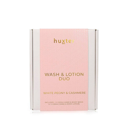 Huxter - Wash & Lotion Duo - Pink - White Peony & Cashmere