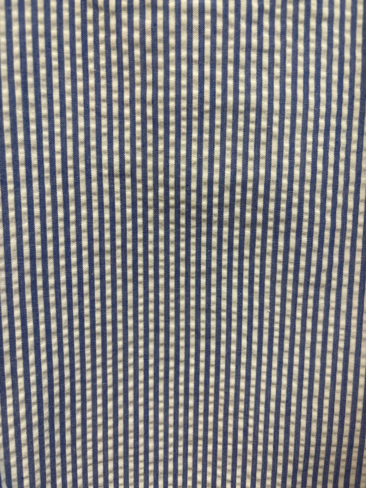 Bisley - Casual Seersucker Short Sleeve Shirt - Blue Stripe