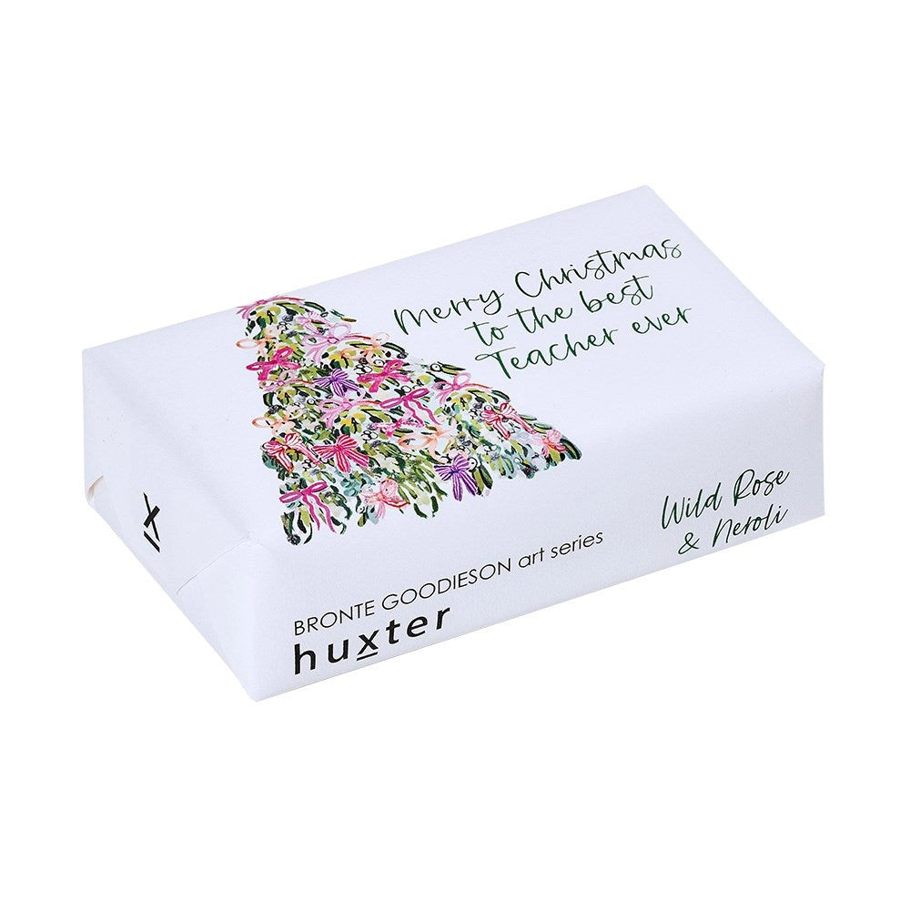 Huxter - 'Bow Xmas Tree' - Merry Christmas To the Best Teacher Ever Soap