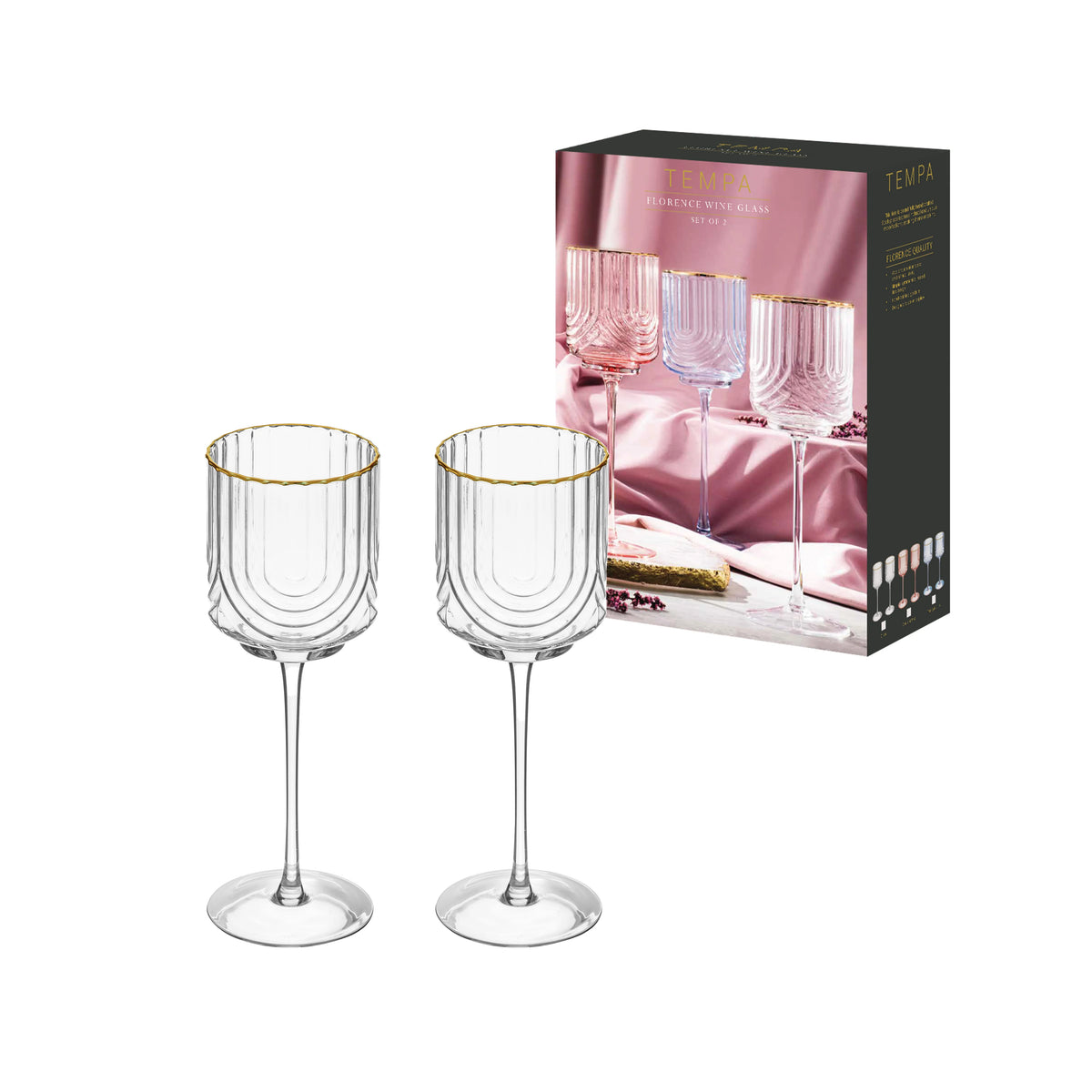 Tempa - Florence Clear Wine Glass - 2 Pack