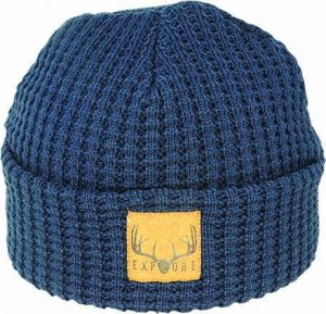 AOM - Kids Waffle Knit Explore Beanie - Navy