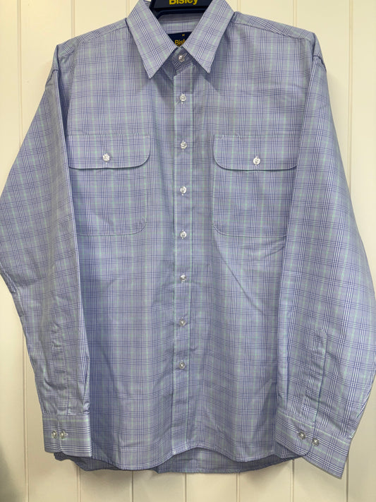 Bisley - Casual Long Sleeve Shirt - Blue Check