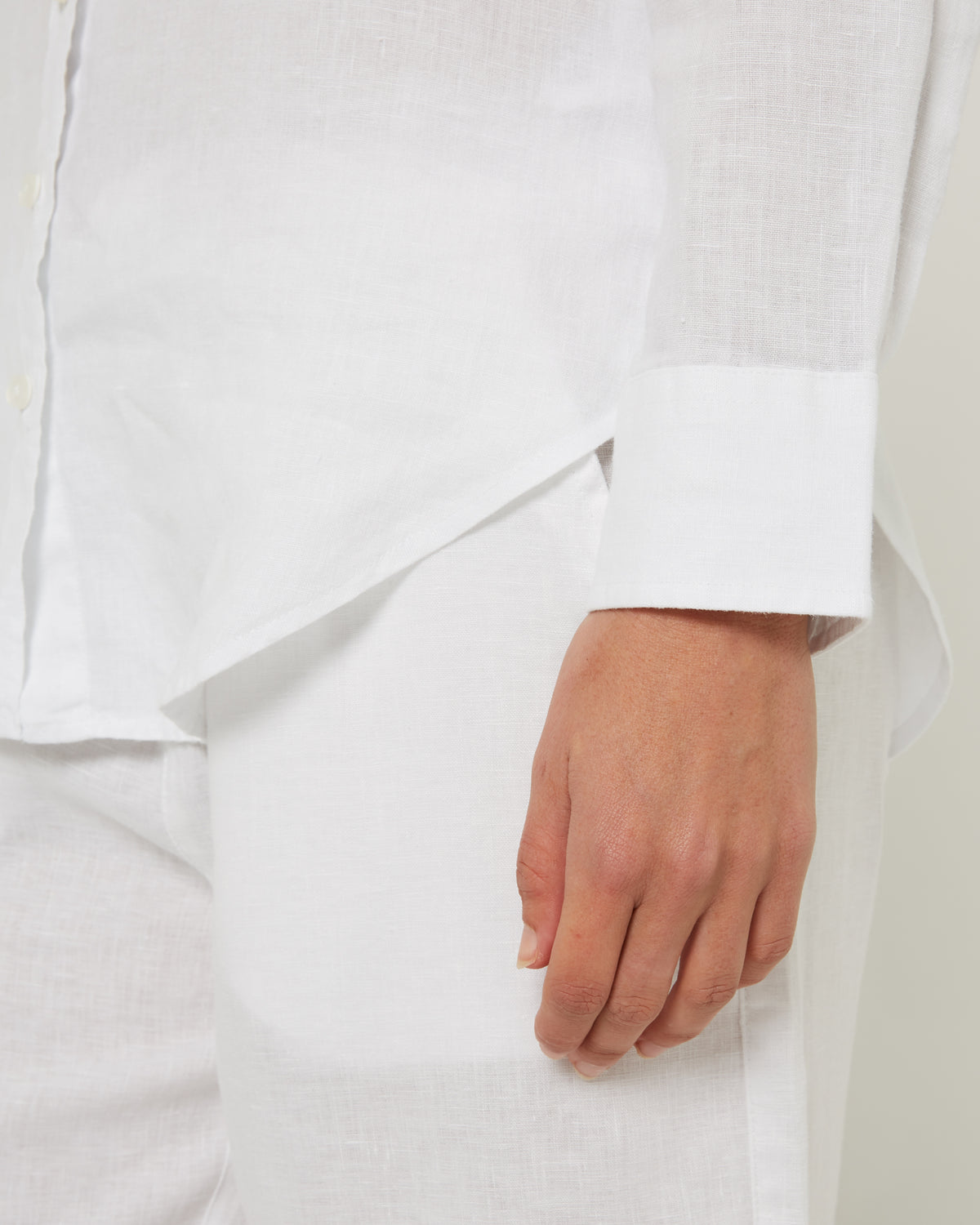 Pilbara-  Womens Florence Classic Linen Long Sleeve Shirt - White