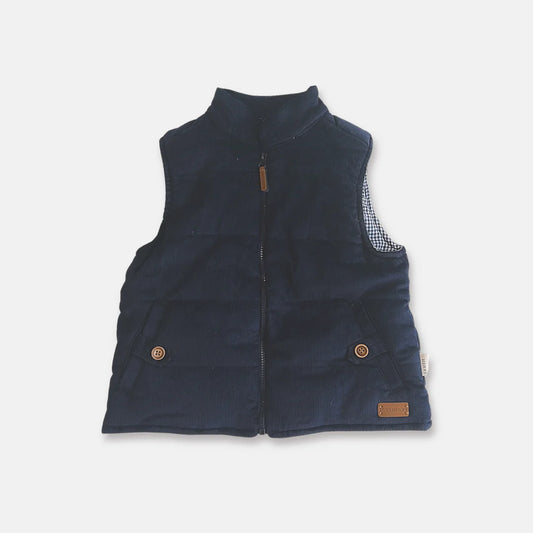 Love Henry -  Boys Cooper Puffer Vest - Navy Corduroy
