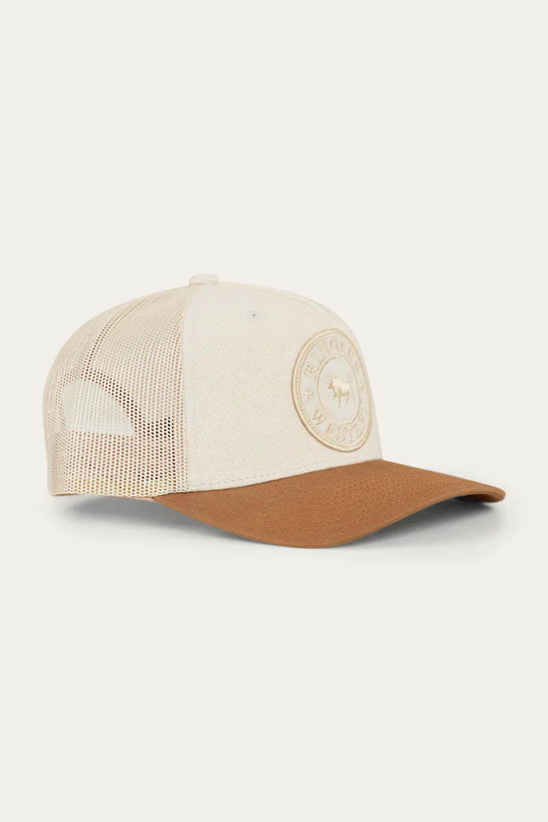 Ringers Western - Signature Bull Kids Trucker Cap - Beige/Clay