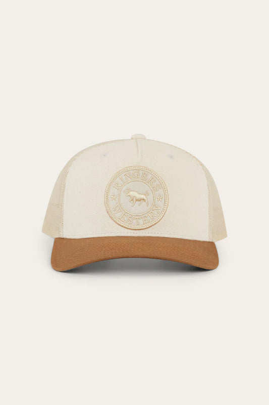 Ringers Western - Signature Bull Kids Trucker Cap - Beige/Clay