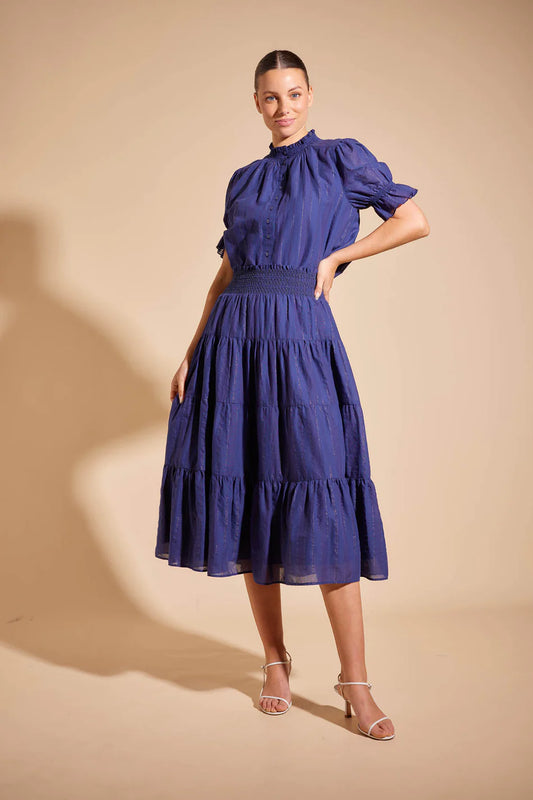 Alessandra - Amaretti Skirt Stripe - Navy