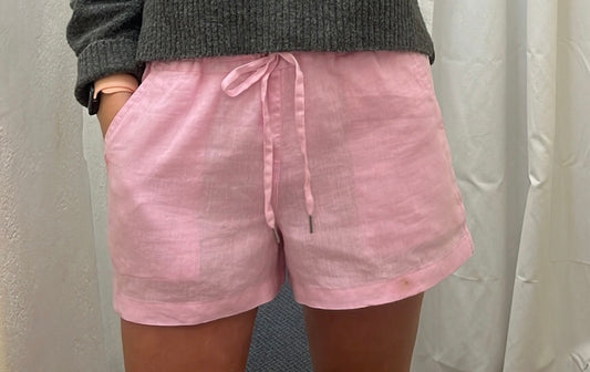 Pilbara Womens Linen Short - Pink