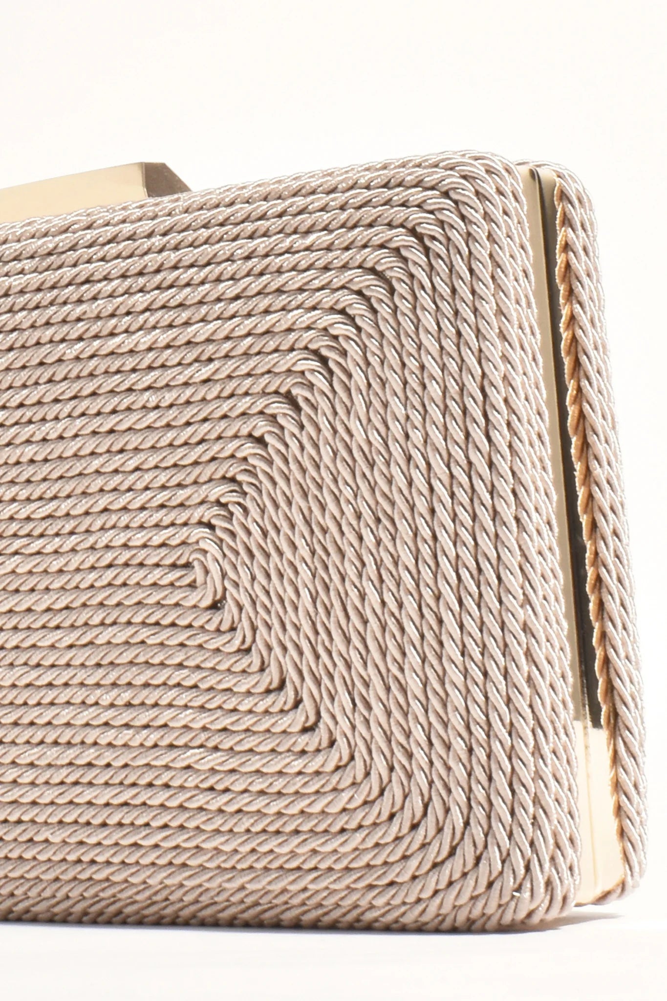 Adorne - Jeanie Rope Structured Clutch - Mocha