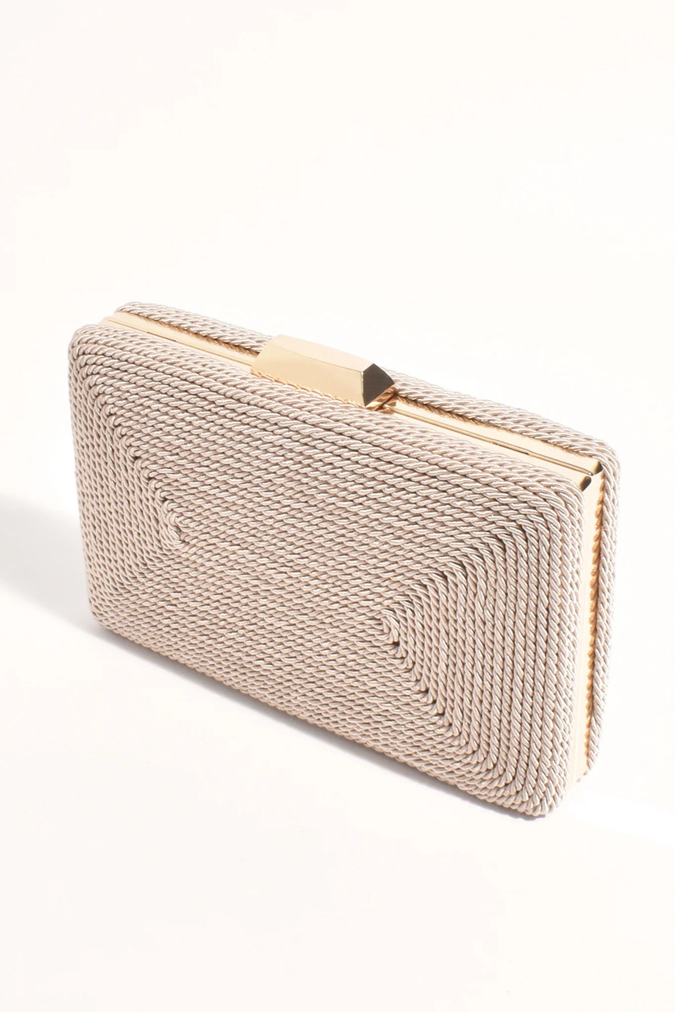 Adorne - Jeanie Rope Structured Clutch - Mocha