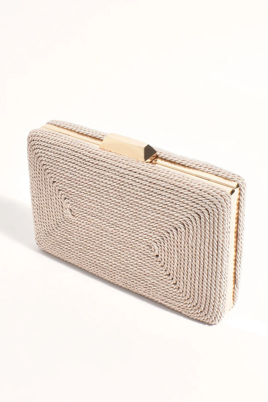 Adorne - Jeanie Rope Structured Clutch - Mocha