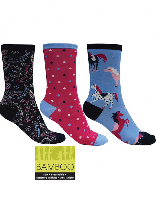Thomas Cook - Bamboo Socks - 3 Pack - Pink Multi