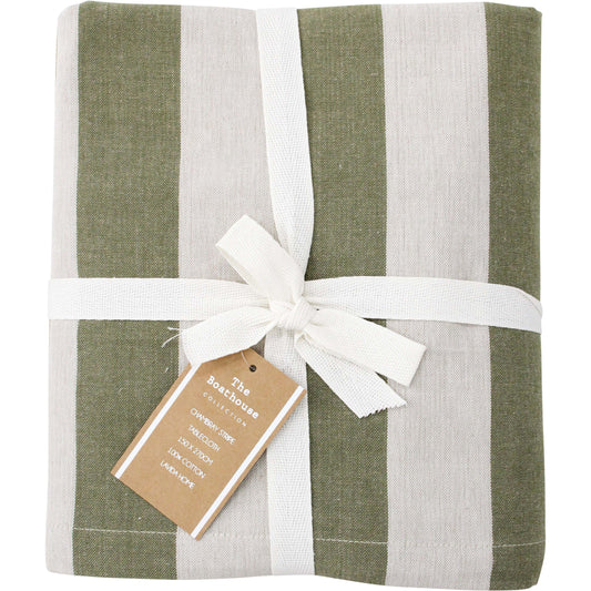 Lavida - Tablecloth Chambray Stripe - Olive