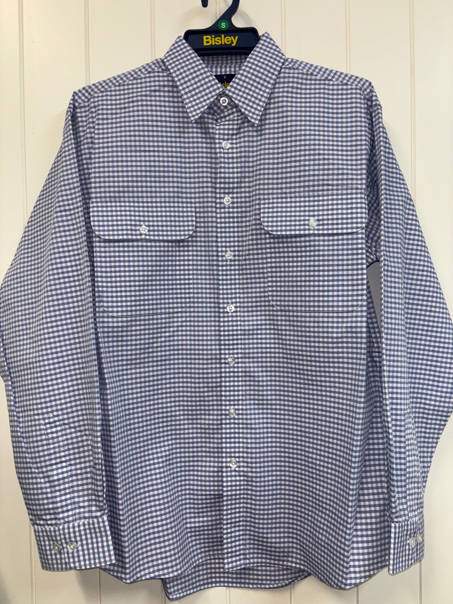 Bisley - Casual Long Sleeve Shirt - Light Blue Check
