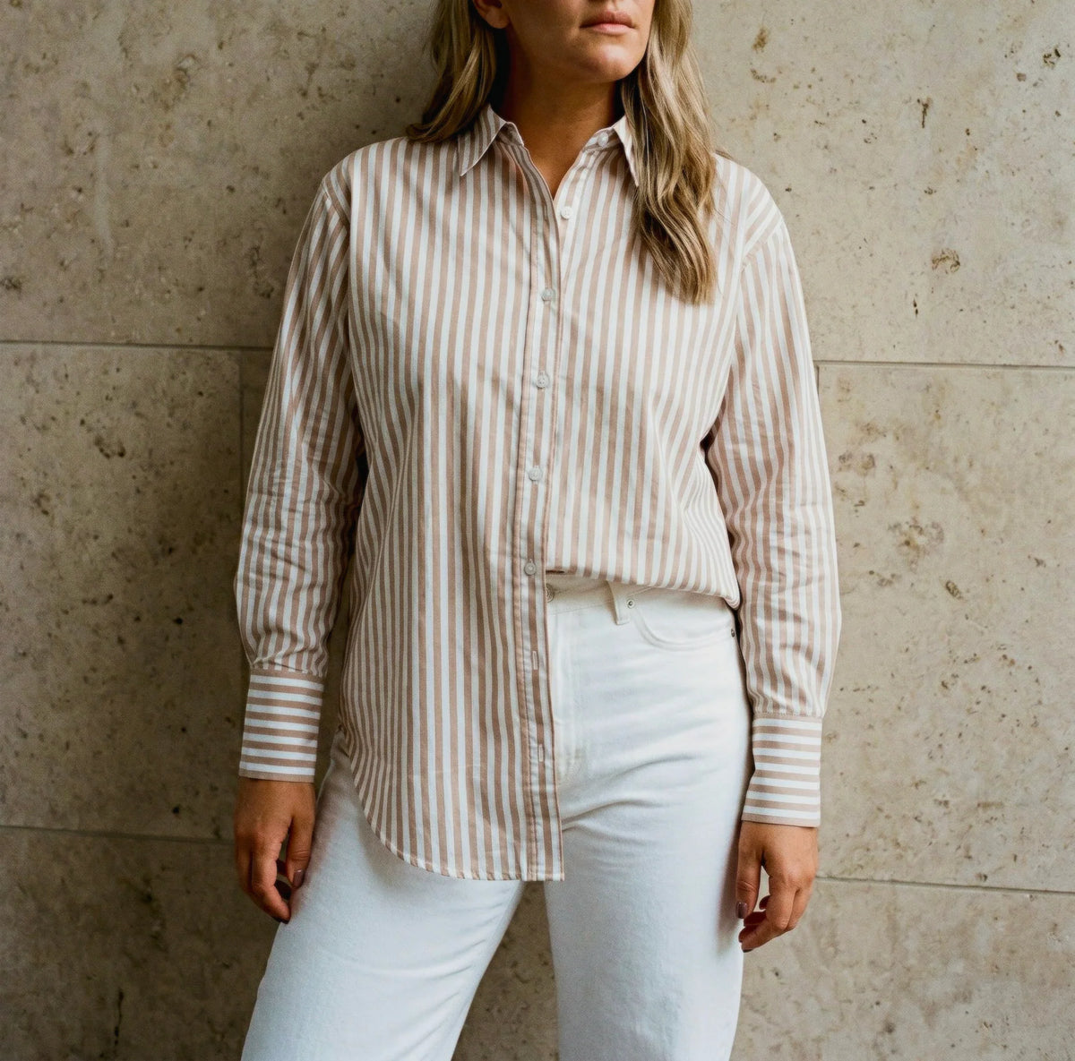 Peter Bill - Lunar Shirt - Beige Stripe