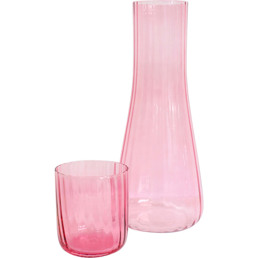Lavida - Bedside Carafe and Glass - Pink