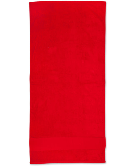 Winning Spirit - Terry Velour Beach Towel - Red